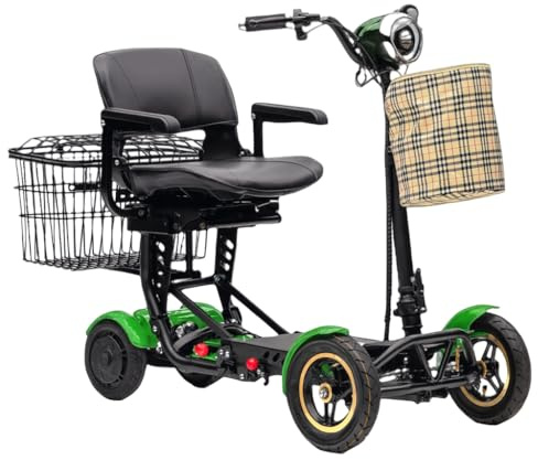 Urban Hopper Seniorenmobil Best Ager Fold, Elektro-Mobilität, 4-Rad, Faltbar, 2x250W Motor, 6 km/h, 40km Reichweite, 980x550x830mm, Grün