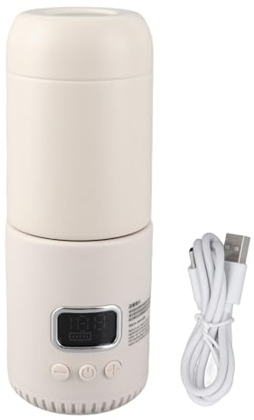 Fuchooky Bouilloire électrique de voyage sans fil 400 ml, portable, avec contrôle de température constant, pour camping, bureau, maison