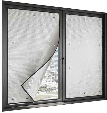 Cooalinar Pellicola Solare in Alluminio,Pellicola Protezione Solare Oscurante con Ventosa,Resistente Ai Graffi E all'Usura,Adatto A Camere da Letto,Bagni E Uffici