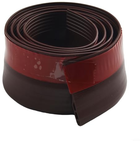 Striscia paraspifferi per porte interne, 1 m, guarnizione inferiore per riduzione del rumore ed efficienza energetica (L marrone)