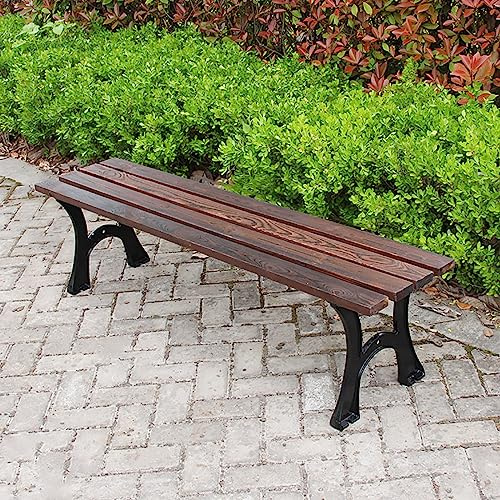 Banco de madera sin respaldo para exteriores, patio, terraza y piscina