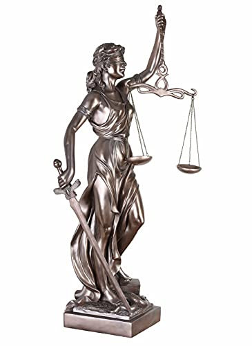 Justitia Skulptur Göttin der Gerechtigkeit Figur römische Mythologie 90 cm neu IS257 Palazzo Exklusiv