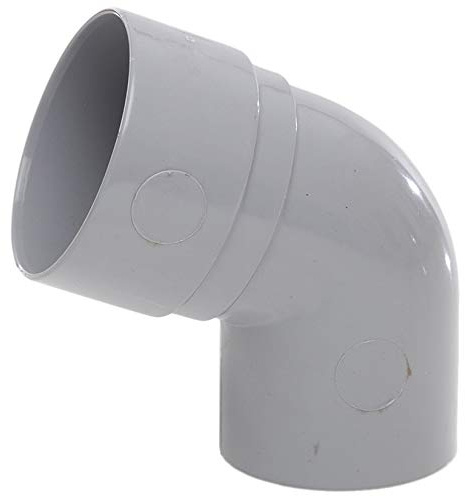 GREY gutter 50mm ROUND DOWNPIPE OFFSET BEND 112.5 DEGREE for shed, conservatory, porch etc to suit 75mm mini guttering