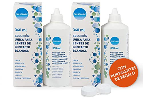 Solupharm Solución Única para Lentes de Contacto Blandas ,360 ml (Paquete de 2)