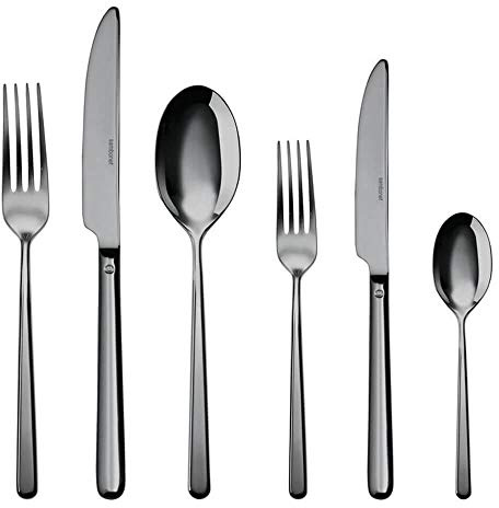 Sambonet Besteck-Set Linear PVD 36-teilig, Schwarz set di posate