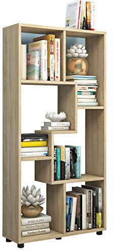 VCM Standregal (Sägerau) 60x20x119 cm 6 Fächer Holzwerkstoff | Stauraum für Bücher und Deko - Wohnzimmer - Bücherliebhaber - Für mehr Ordnung im Alltag - Praktisches Stauraumwunder