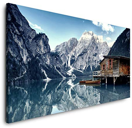 Dolomiten Bergwelt in den Alpen 120x 60cm Panorama Leinwand Bild XXL Format Wandbilder Wohnzimmer Wohnung Deko Kunstdrucke