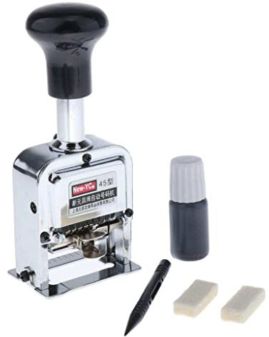 gazechimp Automatisch Paginierstempel 6-stellig Nummernstempel Paginiermaschine