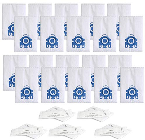 BIHARNT Replacement GN Vacuum Cleaner Bags Compatible with Miele S2, S5, S8, Classic C1, Complete C2 and Complete C3 Series Canister Vacuum Cleaner (20 Pack Dust Bags + 5 Set Filters)