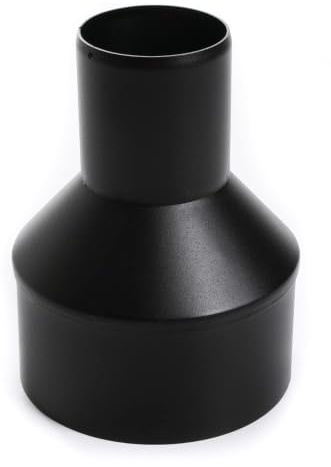 rg-vertrieb Pelletrohr DN 80mm Pellet Ofenrohr Adapter Schwarz 1,2mm Stark, Erweiterung 80mm auf 150mm für Pelletöfen, Rauchrohr Senotherm Lack mit Dichtung (Reduzierung 150/80)