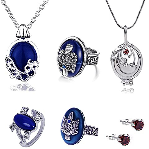 HJYZY Joyería de vampiros Elena Daylight Walking Signet Ring Gilbert Opening Verbeine Locket Pendant Neckace