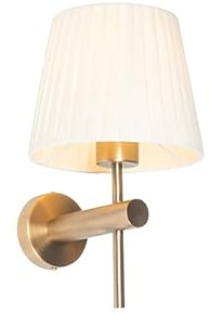 Qazqa Modern Wandleuchte, Wandlampe - Pluk - Bronze, Rund, max. 40W, Geeignet für LED, 18cm, Ideal als Wohnzimmerlampe und Flur