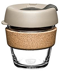 KeepCup Reusable Tempered Glass Coffee Cup | Travel Mug with Splash Proof Lid, Brew Cork Band, Lightweight, BPA Free | Extra Small | 6oz / 177ml | Filter