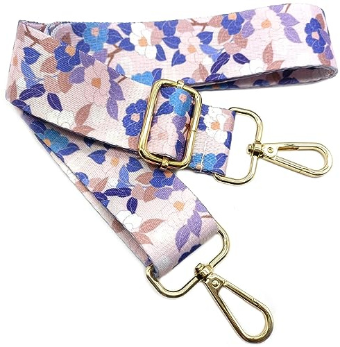 Verstellbarer Schultergurt Tasche Blaue, Taschengurte zum Wechseln, Taschengurt Breit mit Karabiner Gold, 80-130 cm Tragegurt Tasche für Damen Schultertaschen, Moderne Handtasche, 3.8cm, 605