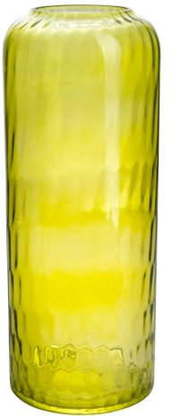 SANDRA RICH Glasvase Honeycomb 30cm grün HELLGRÜN. Bodenvase große Blumenvase Deko