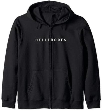 Fleur hellébore/fleurs d'hellébore/police minimaliste Sweat à Capuche