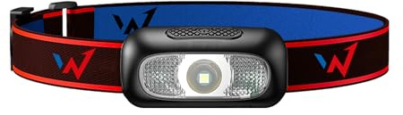W Wonder Full Energy – Lampe Frontale LED Rechargeable 1100 LM – 5 Modes d’Éclairage, IP44, Ultra Légère 53 g, Inclinaison Réglable 45°, Câble Micro-USB Inclus – Idéale Camping, Sport, Bricolage
