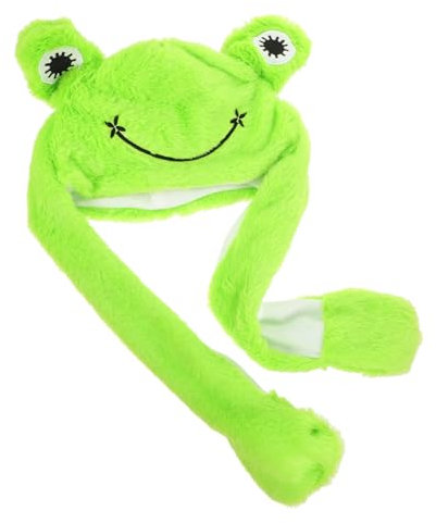 JOINPAYA Plüschhut Froschhut Ohrenhut Cartoon Festhut Halloween Cosplay Requisite Plüsch Tier Hut Ohren Springen Hut Für Erwachsene