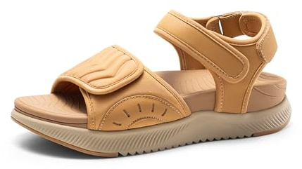 DREAM PAIRS Utomhussportsandaler för kvinnor, Brun, 41 EU