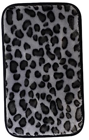BUGUUYO Leopard Auto Armlehnenbezug Plüsch Mittelkonsole Polster Verschleißschutz Antirutsch Komfort Für Winter