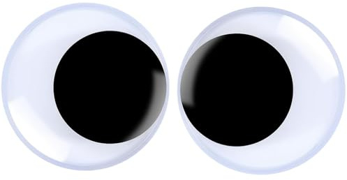 Amazleer 2 st stora självhäftande googly-ögon, stora svarta vita ögonklistermärken för gör-det-själv-hantverk, halloween, juldekor (2, 150 mm)