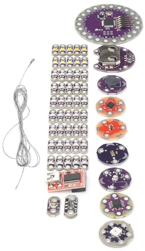 Kit di Avviamento Elettronico con Filo Conduttivo per Progetti di Lilypad - Sviluppa Circuiti con Kit di Cucito, Migliora la creatività con le Forniture Industriali
