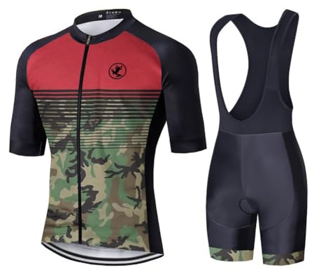 UGLY FROG Kit De Ropa De Ciclismo De Los Hombres Manga Corta Jersey Set Road Bike Bib Shorts con Acolchado