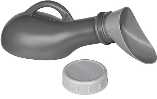 Urinflasche für Männer Frauen Unisex Urinflasche Tragbare Urinal 1L Notfall Urinflasche Wiederverwendbare Mobile Toilette Kunststoff Urinflaschen mit Deckel für Reisen Camping Unterwegs