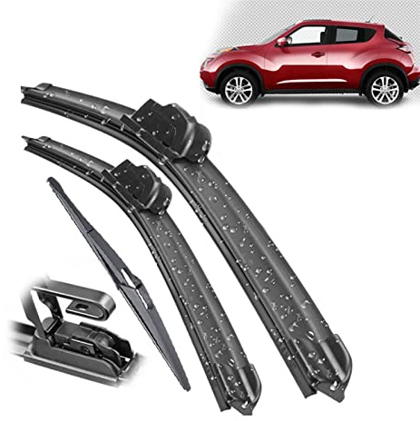 For Nissan For Juke F15 2010-2016 Wiper Front Rear Wiper Blades Set Windshield Windscreen Rear Window 22+14+12