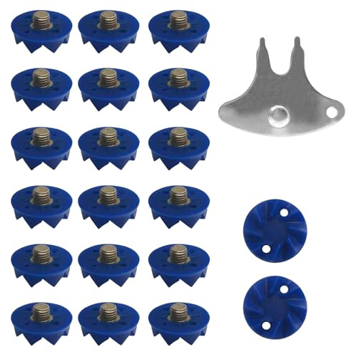 Skospikar, dubb reservsats, halkfria stötdämpande grepp, 20-delars halkfri tillbehör, perfekt för löpning, utomhussäkerhet, fältsport, sneakerstabilitet, 1,8 x 0,75 cm blå
