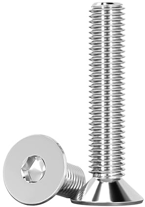 Humyu Tornillos Allen Avellanados M4 x 35mm, 50 Piezas Acero Inoxidable A2 V2A Norma DIN7991/ISO10642, Resistente a la Corrosión Rosca Completa