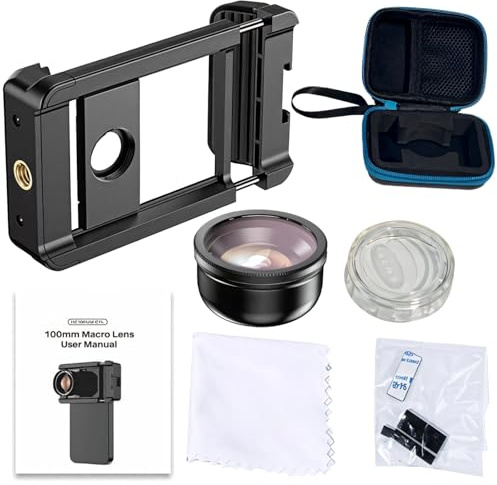 Lente de fotografía macro de 40 mm para smartphones, filtro CPL, clip ajustable de 17 mm, accesorio de teléfono para joyas y fotografía de objetos pequeños