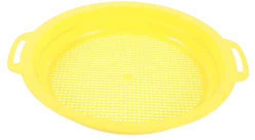 NOLITOY Gold Sifting Pan for Mining and Beach Use, Lightweight Plastic Sand Sifter with Mesh Screen and Storage Bag, for Gold Panning and Riverbeds,