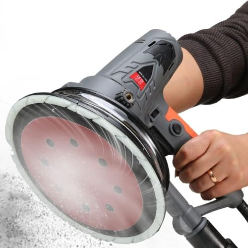 Wandpoliermaschine mit einstellbarer Geschwindigkeit und Staubsammlung für Trockenbauschleifen, LED-Beleuchtung