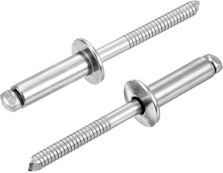 QUARKZMAN 50Pcs 1/4x3/4 Remaches Ciegos De Cabeza Abovedada De Acero Inoxidable 304 Tipo Extremo Abierto Para Bricolaje Chapa Metálica Reparaciones Automotrices Muebles Bote (Plateado)