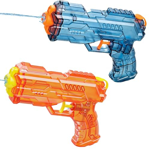 2 Stück Wasserpistole Kinder, 180 Ml Wasserspritzpistole, Outdoor Spielzeug Für Sommer, Strand, Pool & Garten – Wasserblaster Große Reichweite für Jungen & Mädchen