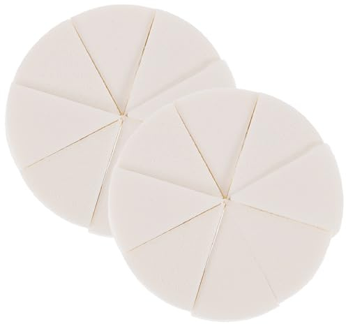 AMUSLESUR Spugne Trucco a Cuneo in Lattice Set 2 Piumino Cipria Triangolare per Fondotinta e Primer Applicatori Viso per Uso Doppio Asciutto e Bagnato Perfette per Trucco Make Up e