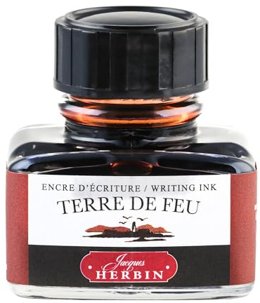 J.Herbin 13047T Tinte für Füller, 30 ml, feuerrot