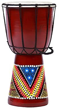 20cm Kinder Djembe Trommel Bongo Drum Deko Bunt Bemalt