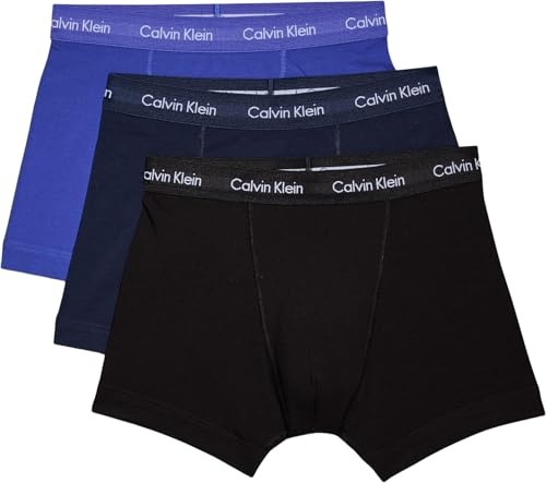 Calvin Klein herr Trunk Trunk 3pk 0000u2662g, C-svart/blå/blå, L