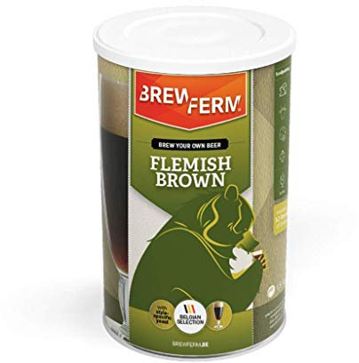 Brewferm - Bierkit Flemish Brown - Bierbrauset Zum Selber Brauen - 12 Liter - Sehr aromatisches dunkelbraunes Bier mit einem Hauch von Süßholz