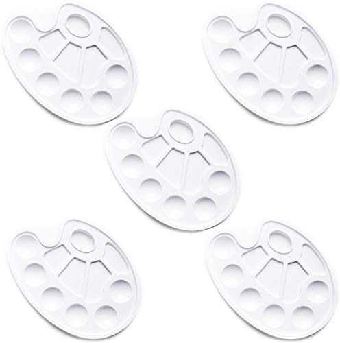 The Glowhouse Oval Artists blandningsfärgpalett med tumhål (paket med 5)