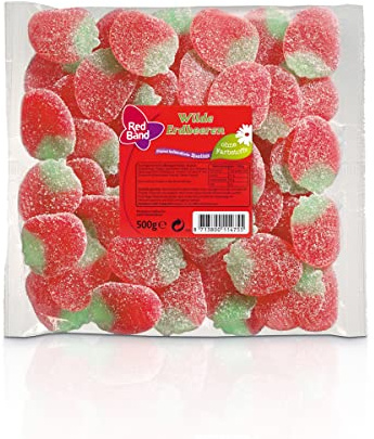 Fresas silvestres Red Band, afrutadas, dulces y sin gelatina, 500 g