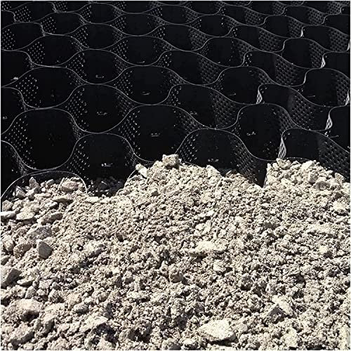 OKUOKA Dalle Jardin Stabilisateur Machine de Pavage de Gravier Pliable Flexible, 5 cm de Hauteur, Réseau de Mise à la Terre pour aménagement paysager/Parking/allée, 6x10 m