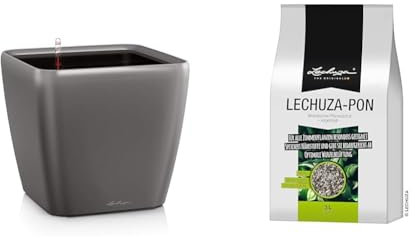 Lechuza QUADRO Premium LS 21 anthrazit metallic 16123 PON 3 Liter Substrat 19560