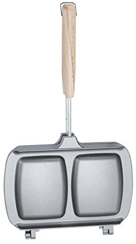 TOPBATHY Padella Antiaderente Bifacciale Per Toast e Sandwich Teglia Per Pancake e Uova Fritte Accessorio Da Cucina Compatibile Piani Cottura a Gas e Induzione