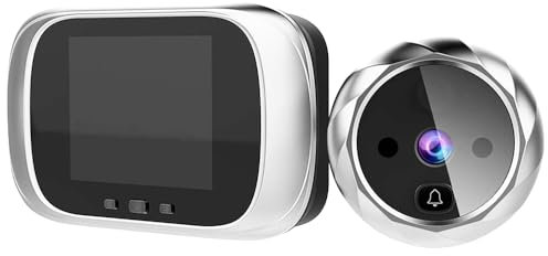 GC GLOBALCOMMERCE SD9832 Spioncino Digitale Porta Blindata da 2,8 Pollici Digital Peephole, Silver and Black
