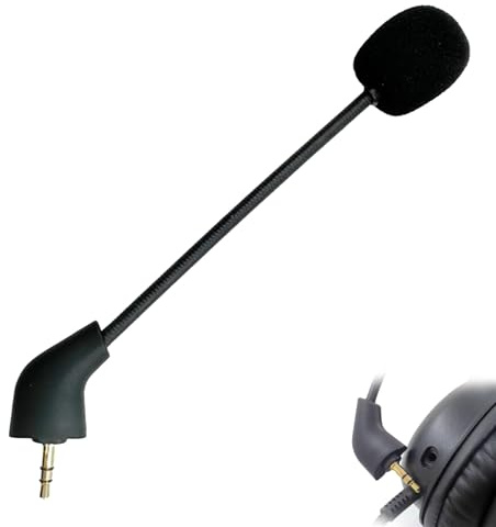 Yuiturt Microphone de Rechange 3,5 mm Boom for Hyperx Cloud 2, Micro Gaming Antibruit Compatible avec Casques for HyperX Cloud Alpha, Cloud Core, Cloud Pro, Cloud X, Micro Gaming pour PS5, PC