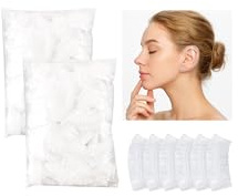 DJCIW 200 Pack Clear Disposable Ear Covers for Shower, Waterproof Plastic Ear Protectors for Hair Dye, Shower, and Bathing for Adults