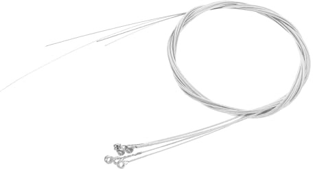 6 Versilberte Stück Gitarrensaiten für Akustikgitarre | Metall, Leicht zu Ersetzen, Präzise Intonation, für Anfänger und Profis, Silbernes Design, Zubehör